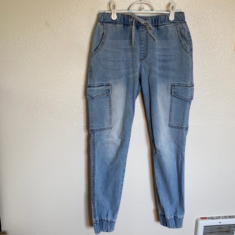 Drawstring Denim Pants
